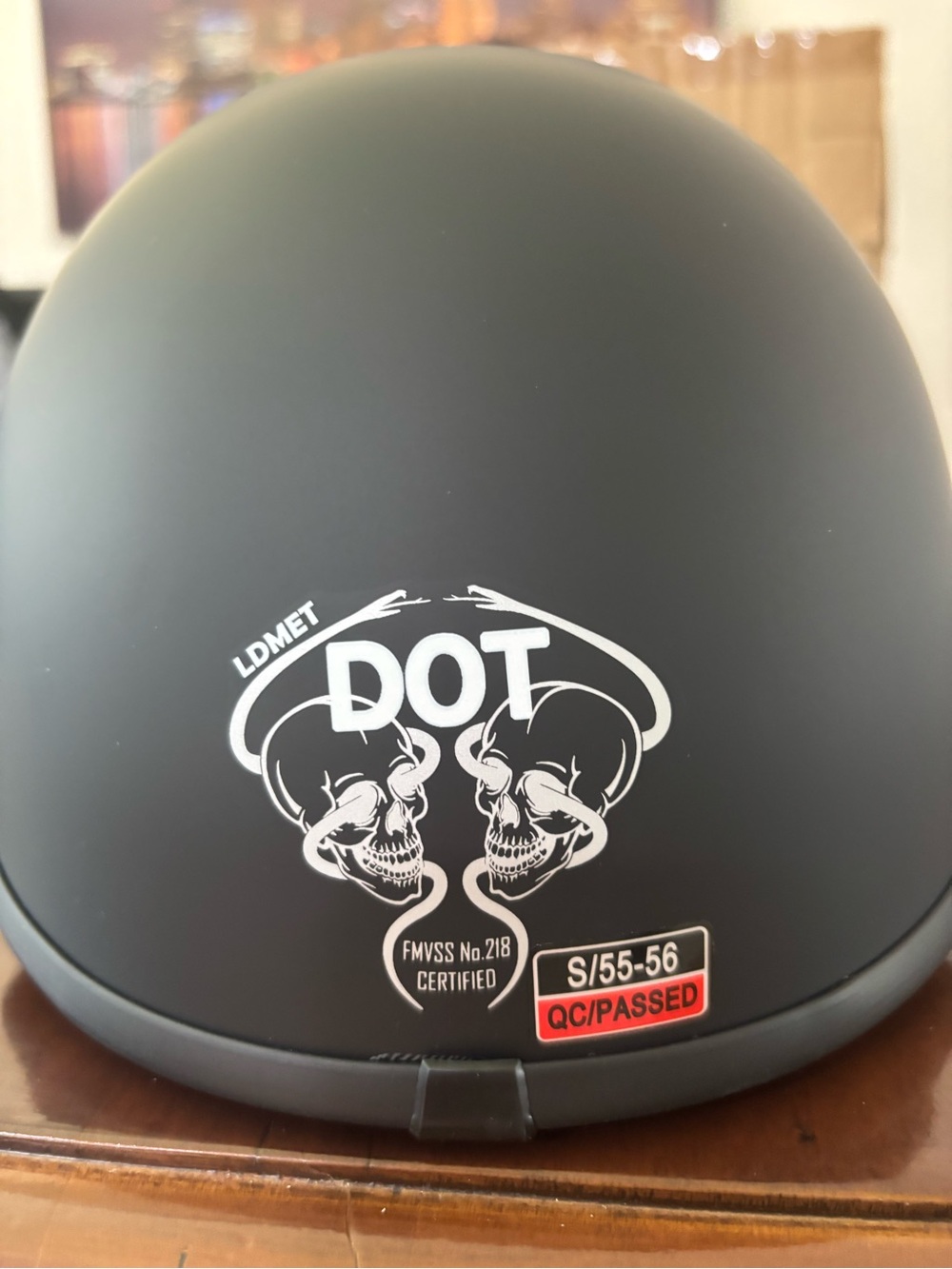 Matte Black Riding Helmet - Picture 2 of 6